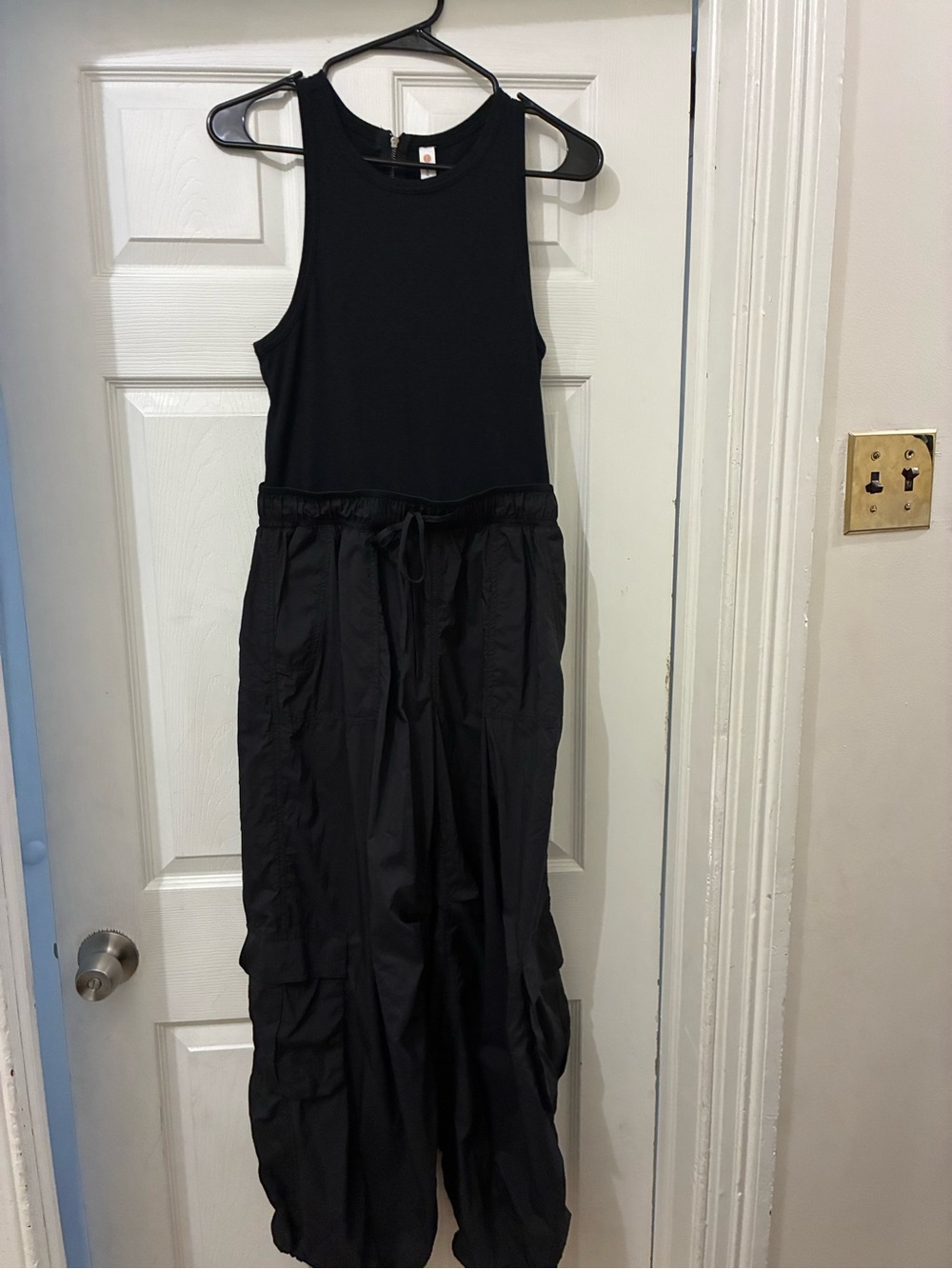 Anthropologie Black Tank Jumpsuit with Elastic Waist